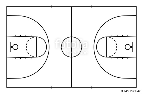 Basketball Court Lines Vector at Vectorified.com | Collection of ...