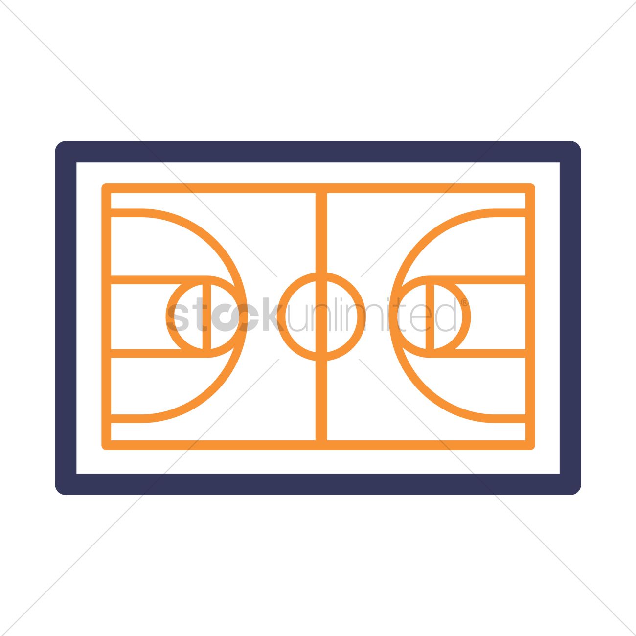 1300x1300 Basketball Court Icon Vector Image