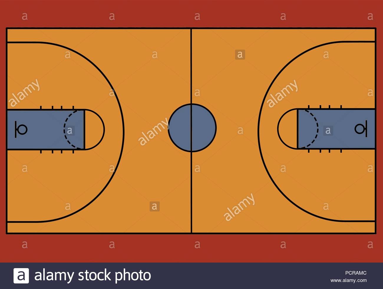 Basketball Court Lines Vector at Vectorified.com | Collection of ...