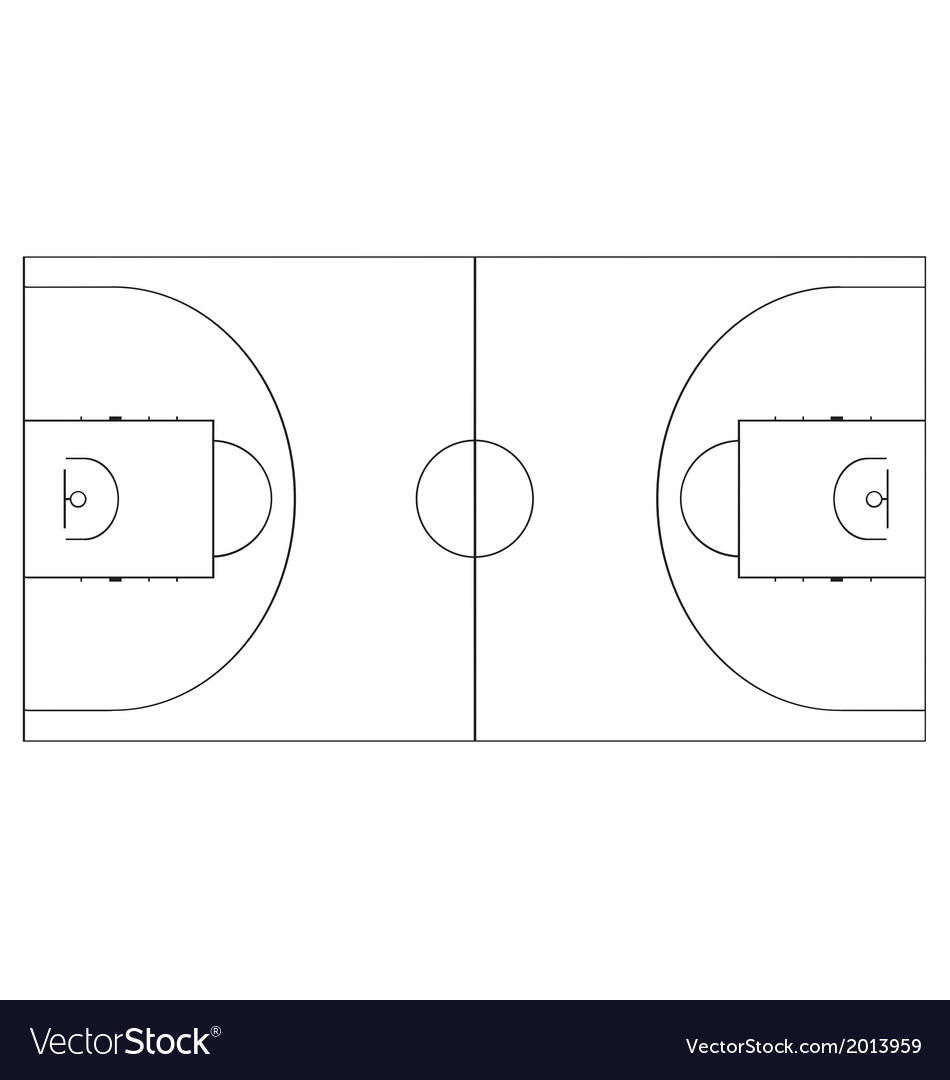 Basketball Court Lines Vector at Vectorified.com | Collection of ...