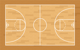 320x200 Basketball Court Free Vector Art