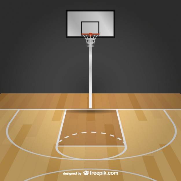626x626 Realistic Basketball Court Vector Free Download