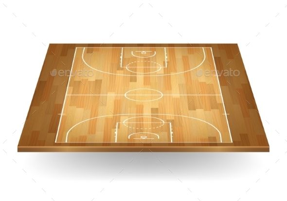 590x413 Wooden Basketball Court Vector Illustration Vectors