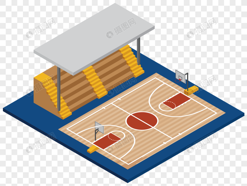 860x648 Simple Basketball Court Vector Material Png Image Picture Free