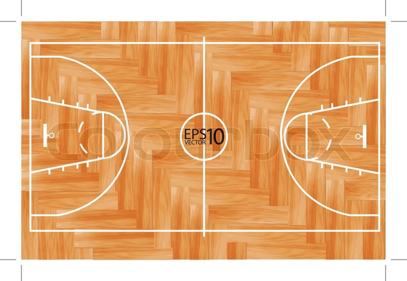 800x552 Wooden Parquet Floor Basketball Court Stock Vector Colourbox