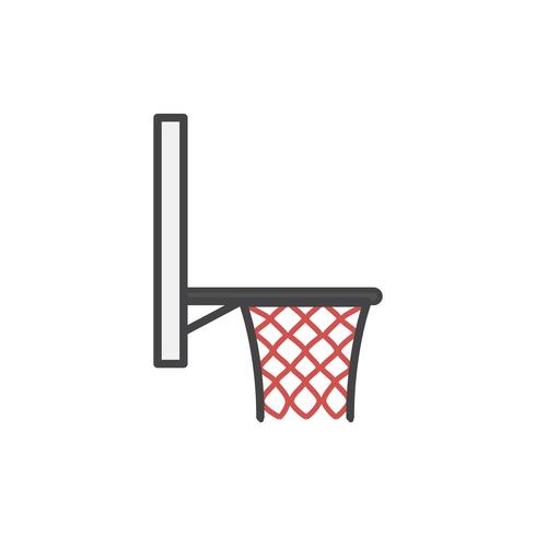 490x490 Simple Basketball Hoop Icon Vector