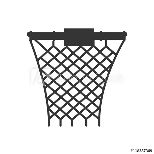 500x500 Net Basketball Sport Ball Basket Equipment Hoop Front Vector