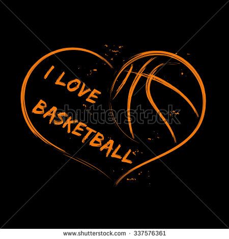 450x470 Basketball Love Vector Illustration Of Basketball