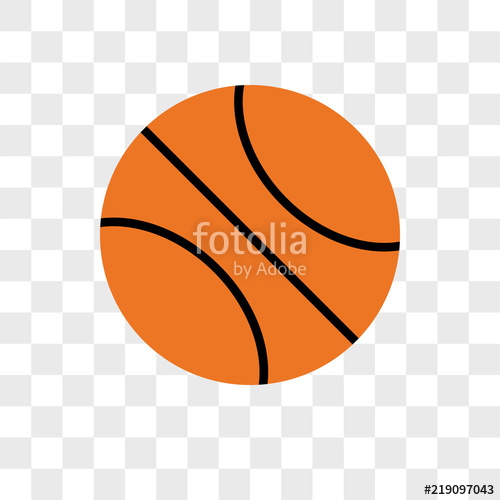 500x500 Basketball Vector Icon On Transparent Background, Basketball Icon