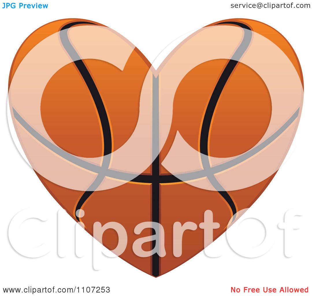 1080x1024 Clipart Basketball Patterned Heart