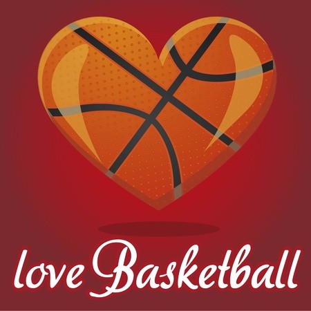 450x450 I Love Basketball Vector Illustration Effect Royalty Free