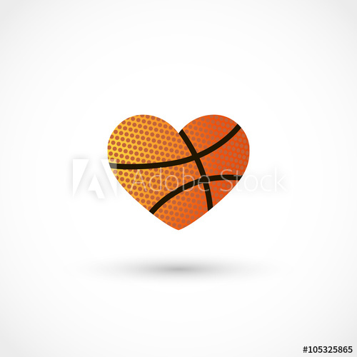 500x500 Vector Basketball Heart