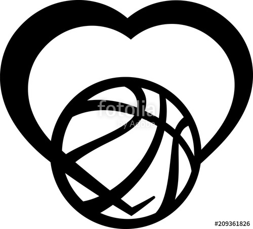 500x451 Basketball Heart Stock Image And Royalty Free Vector
