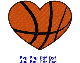340x270 Basketball Heart Etsy Digital Graphic Studio E