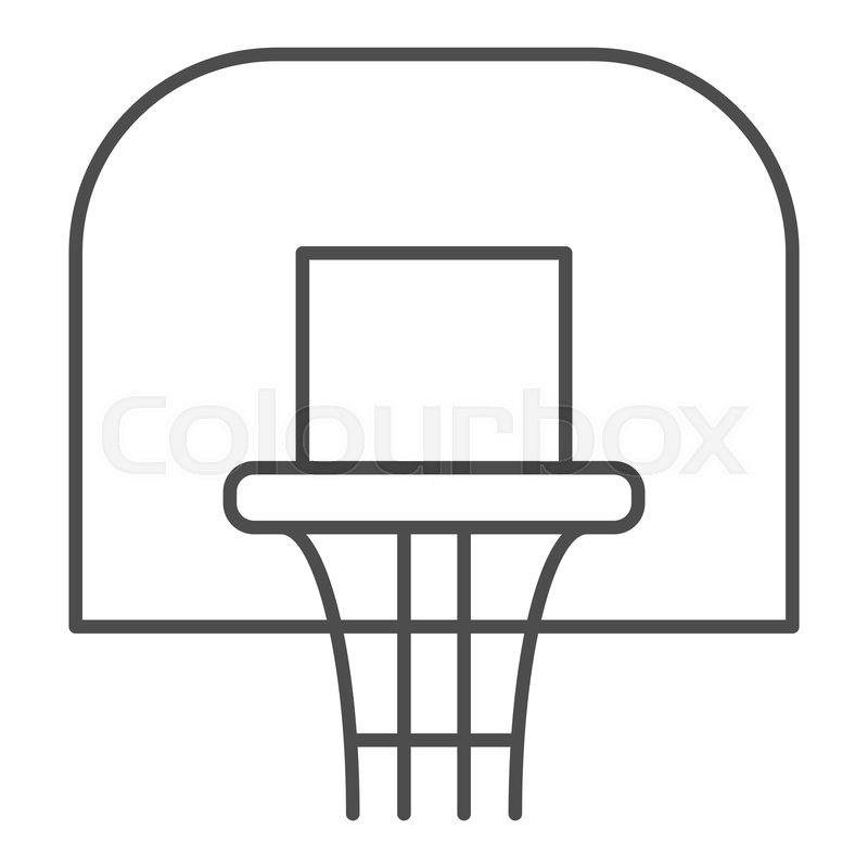 800x800 Basketball Hoop Thin Line Icon Stock Vector Colourbox