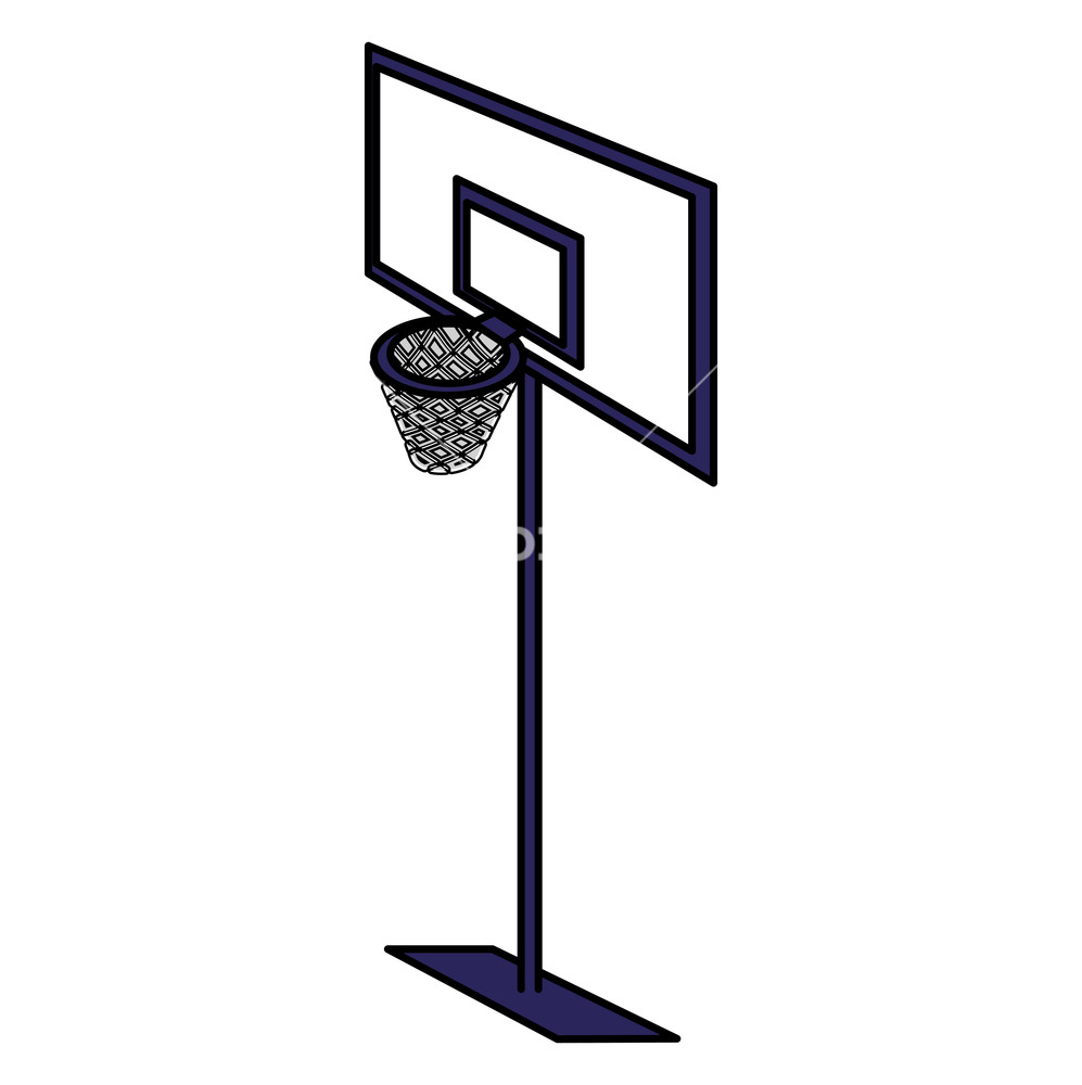 997x1000 Basketball Hoop Icon Over White Background, Vector Illustration