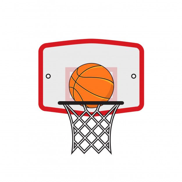 626x626 Basketball Hoop And Orange Ball Premium Vector Houssein's Party