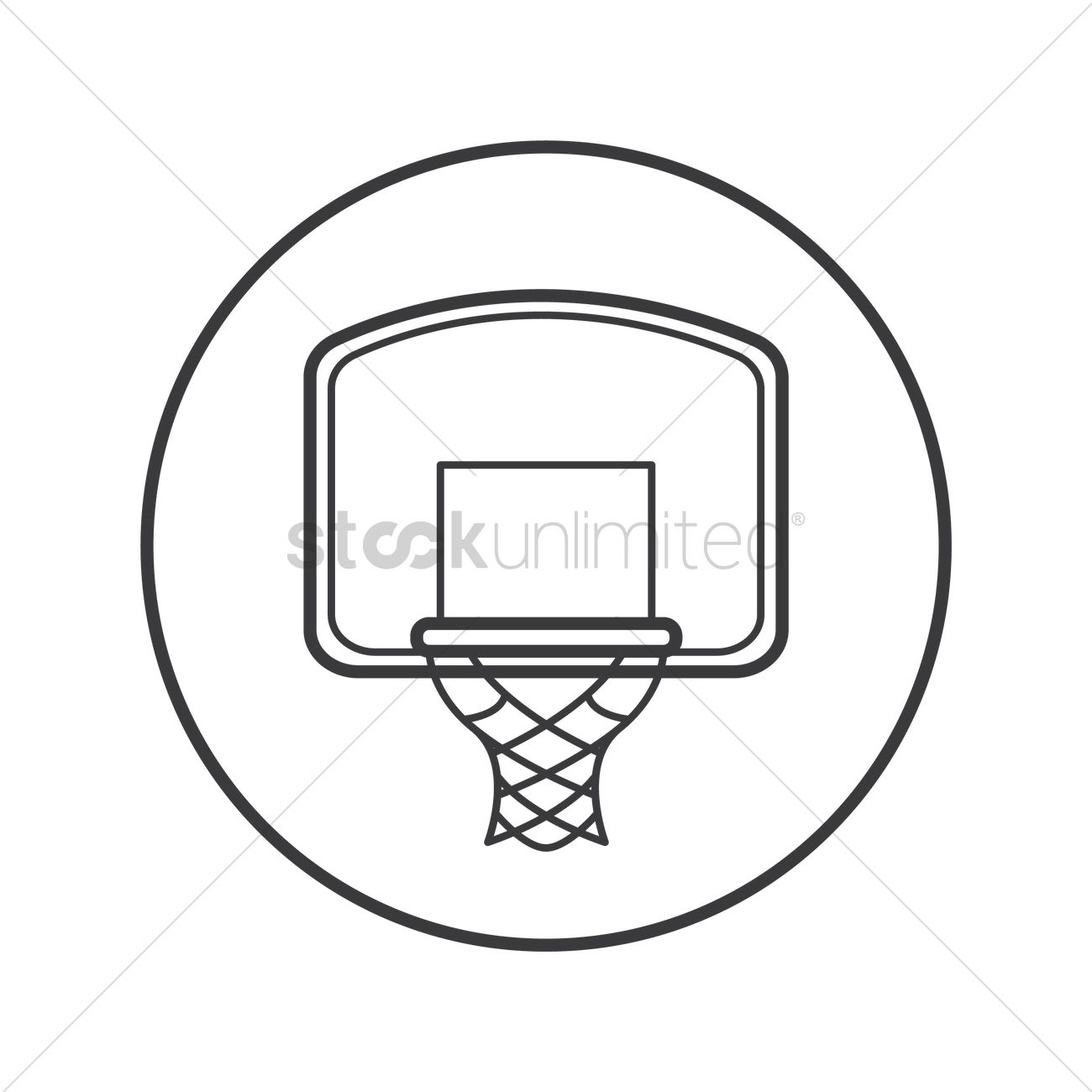 1300x1300 Free Basketball Hoop Vector Image