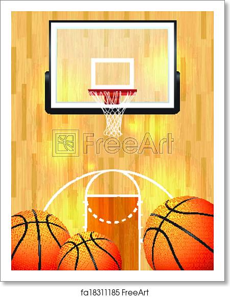 450x580 Free Art Print Of Basketball Background An Illustration