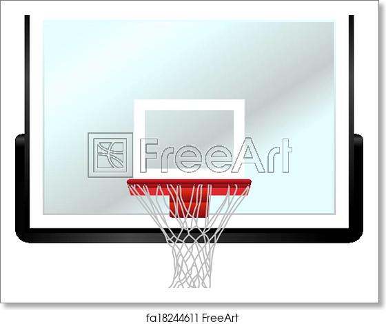 560x470 Free Art Print Of Basketball Rim And Backboard A Vector