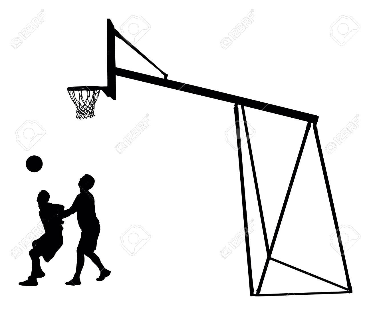 1300x1103 Huge Collection Of 'basketball Hoop Silhouette' Download More