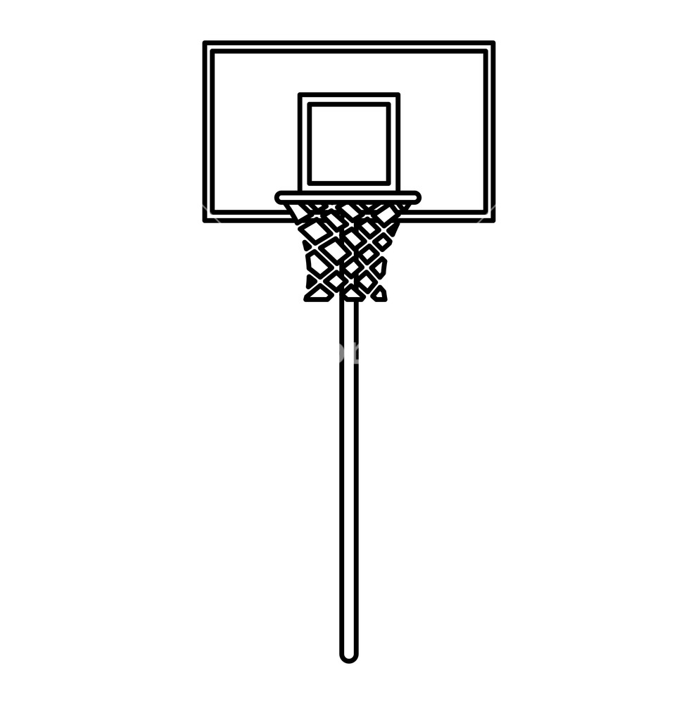 992x1000 Basketball Hoop Icon Over White Background, Vector Illustration