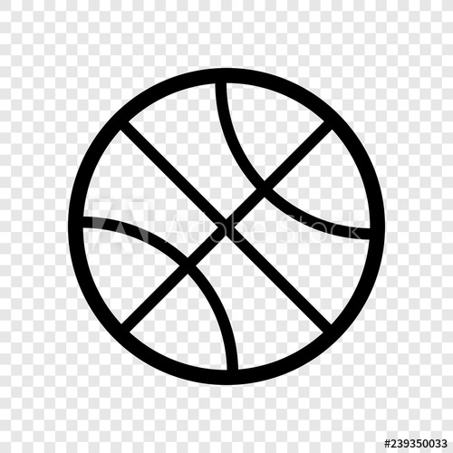 500x500 Basketball Icon Vector Transparent Grid