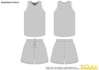 Basketball Uniform Vector Drawing 400x283 Basketball Uniform Vector Drawing