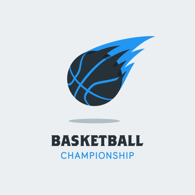 640x640 Silhouette Of Basketball Ball Basketball Logo Template With Swo