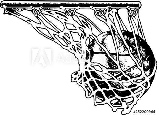 500x367 Basketball Net Vector Illustration