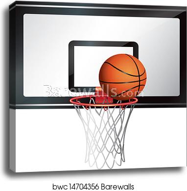 382x390 Basketball Net, Canvas Print Barewalls Posters Prints