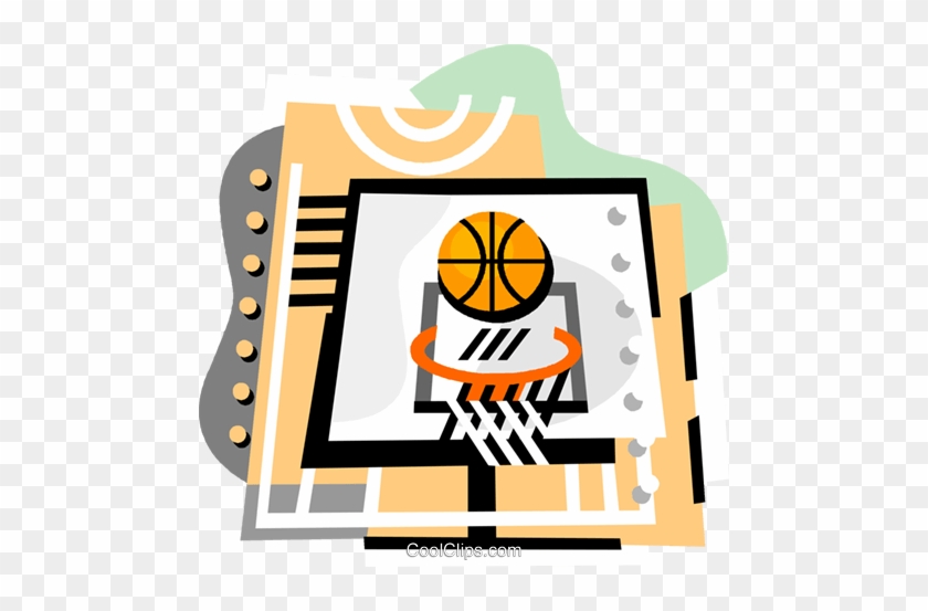 840x553 Basketball Net And Ball Royalty Free Vector Clip Art