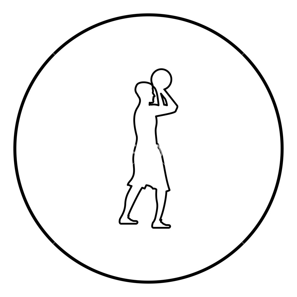 Basketball Player Throws A Basketball Man Shooting Ball Side View 1000x1000 Basketball Player Throws A Basketball Man Shooting Ball Side View