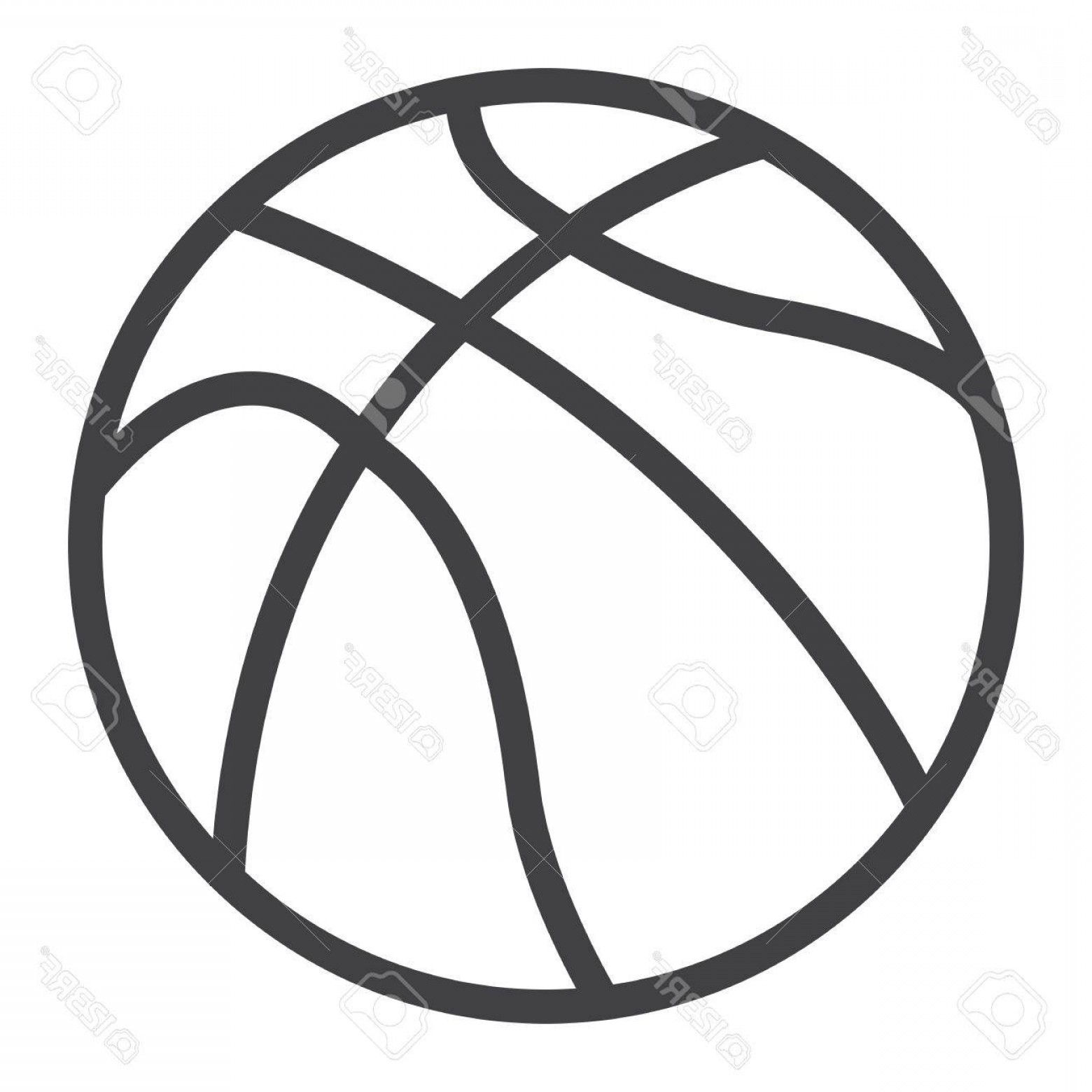 1560x1560 Photostock Vector Basketball Ball Line Icon Sport And Game Vector