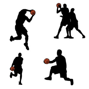 300x300 Free Vectors Basketball Players Silhouettes Alin