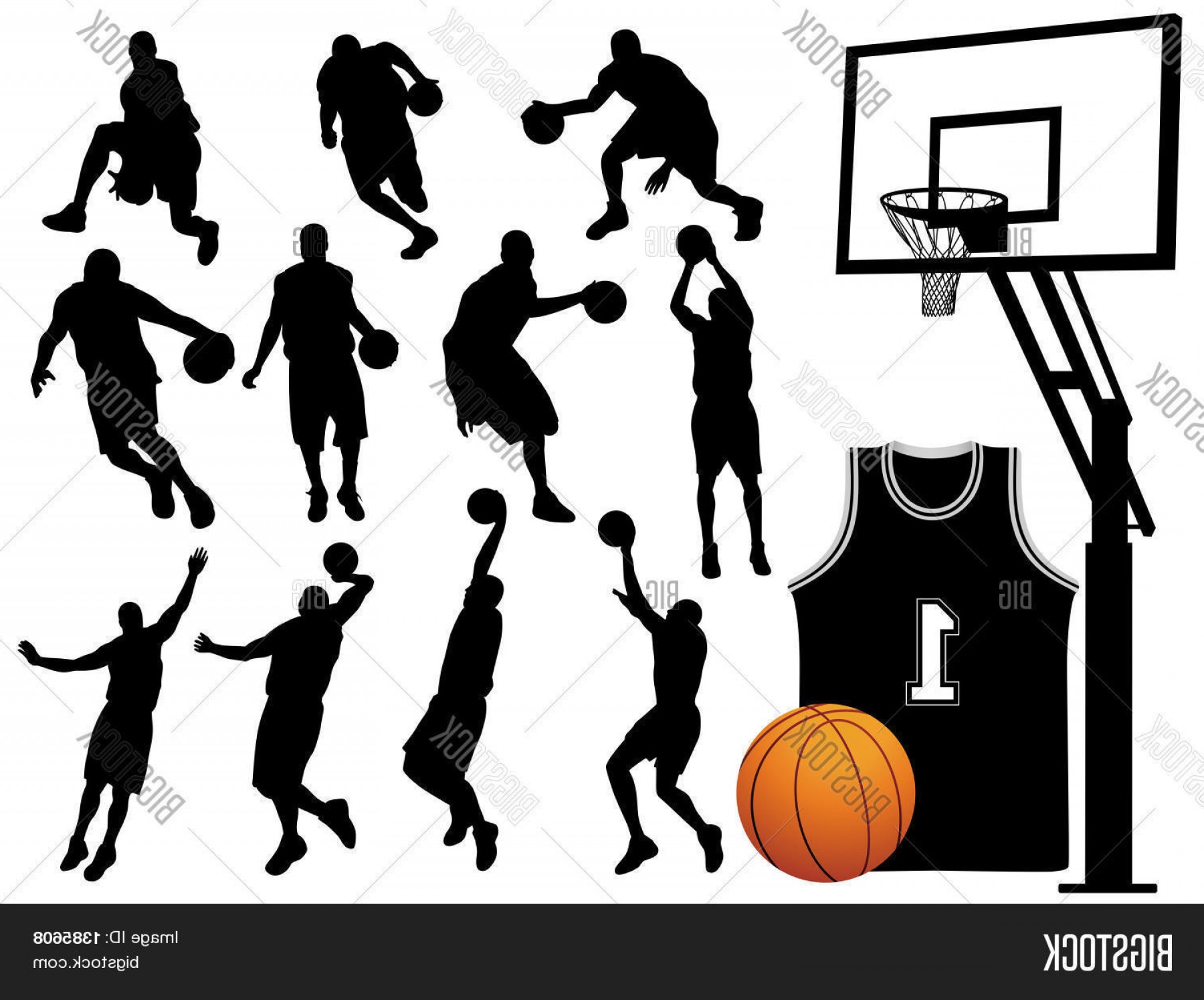 1800x1495 Stock Vector Basketball Players Silhouettes Soidergi