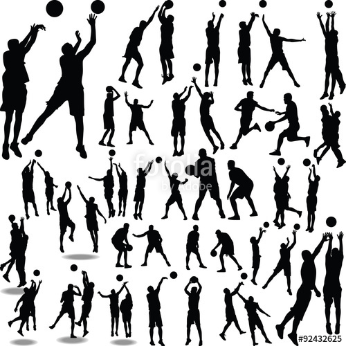 500x500 Basketball Player Silhouette Vector Stock Image And Royalty Free
