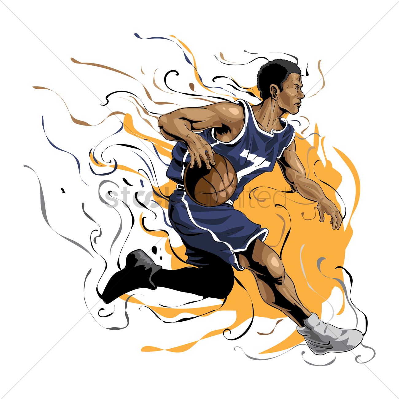 1300x1300 Basketball Player Vector Image