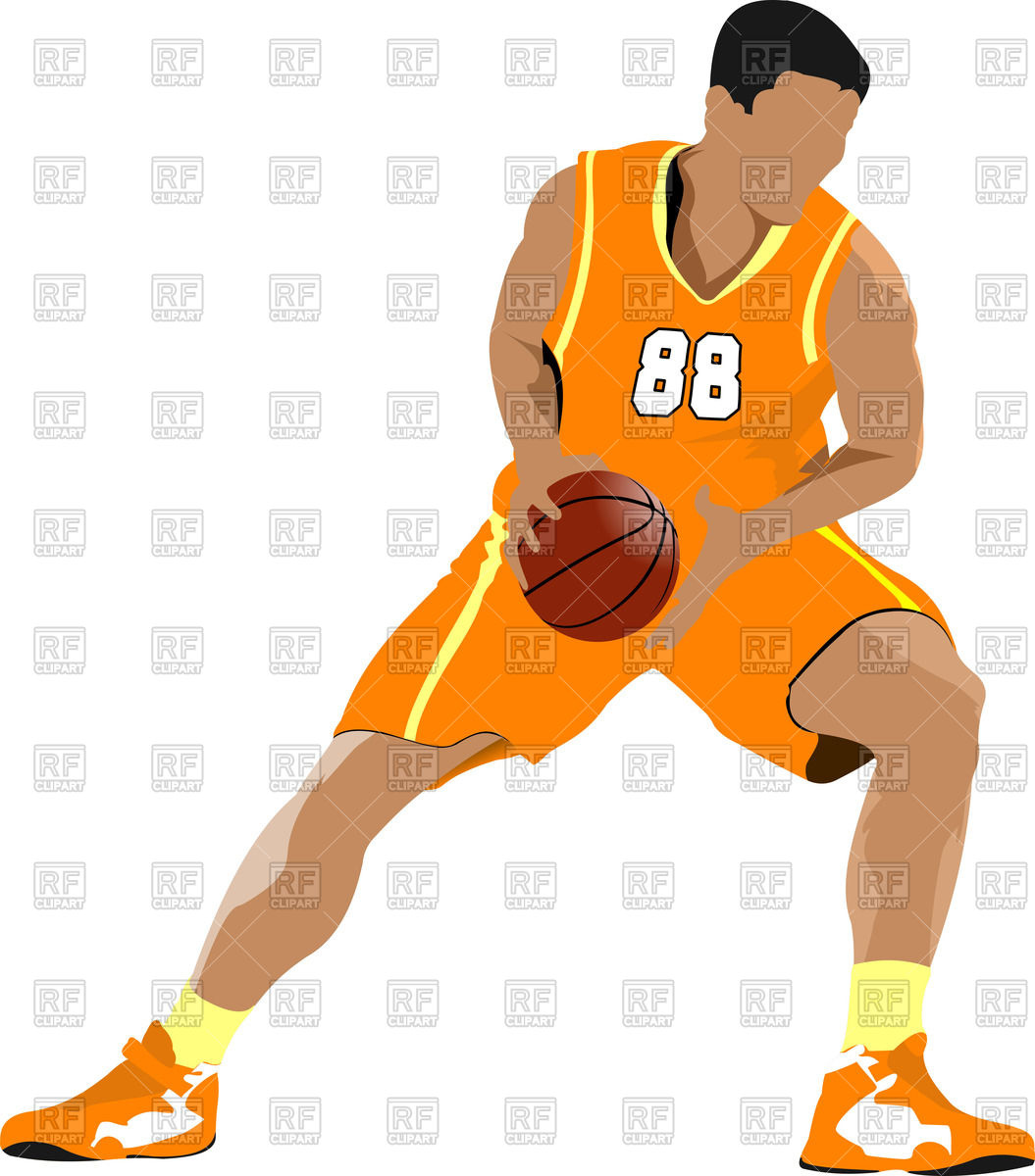 1055x1200 Basketball Player In Position Vector Image Of Sport And Leisure