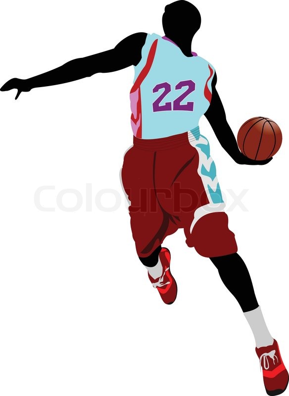 584x800 Basketball Player Vector Illustration Stock Vector Colourbox