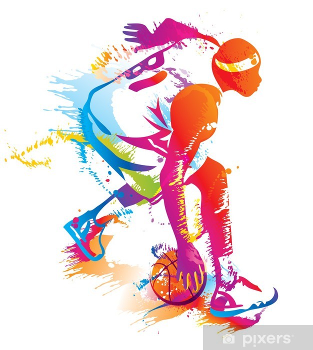 626x700 Basketball Player Vector Illustration Wall Mural We