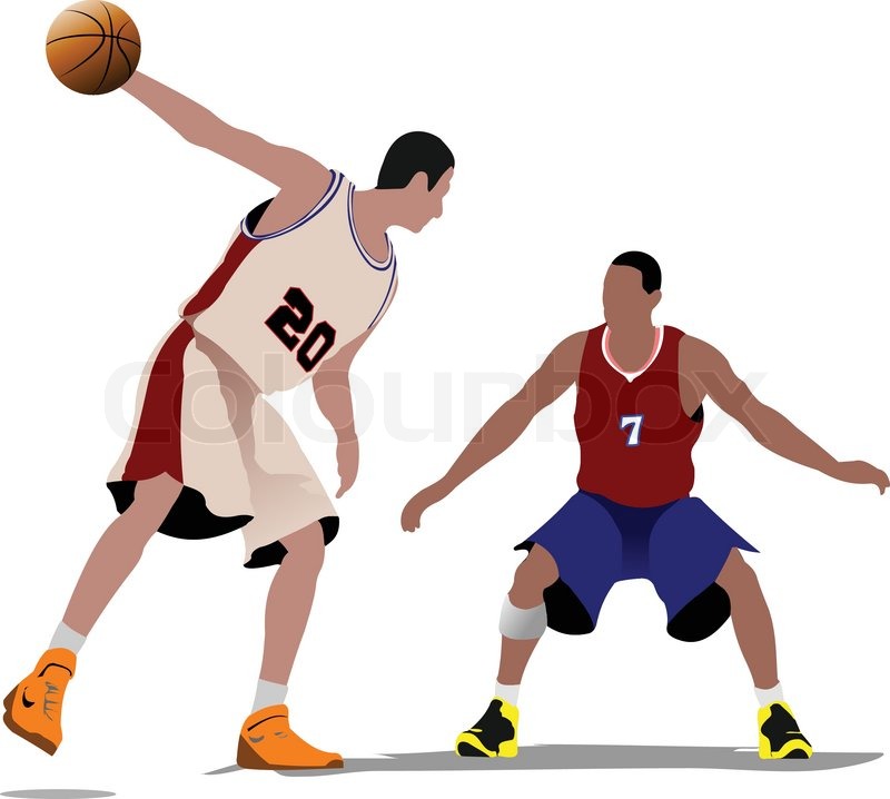800x718 Basketball Players Vector Stock Vector Colourbox