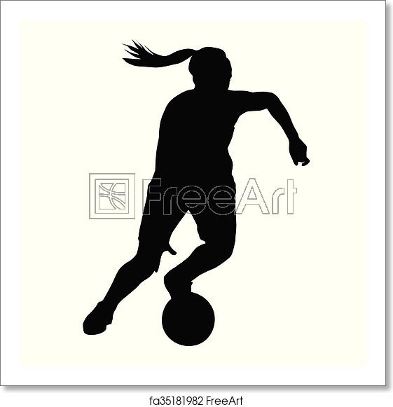 561x581 Free Art Print Of Basketball Player Vector Silhouette, Woman, Girl