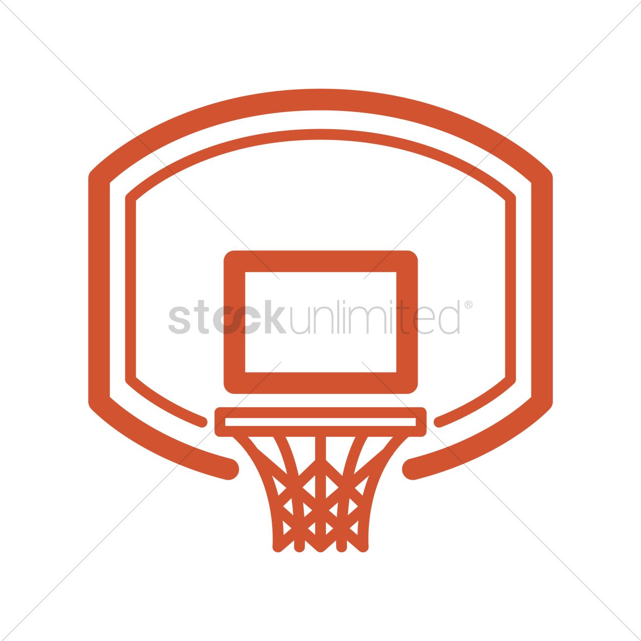 1300x1300 Basketball Backboard And Rim Vector Image