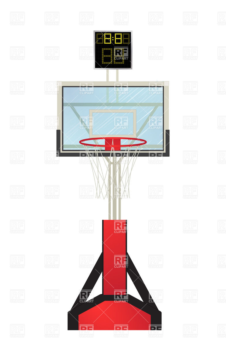 784x1200 Basketball Hoop With Scoreboard Vector Image Of Sport And Leisure