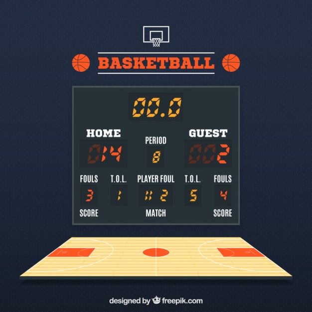 626x626 Basketball Scoreboard Vector Premium Download