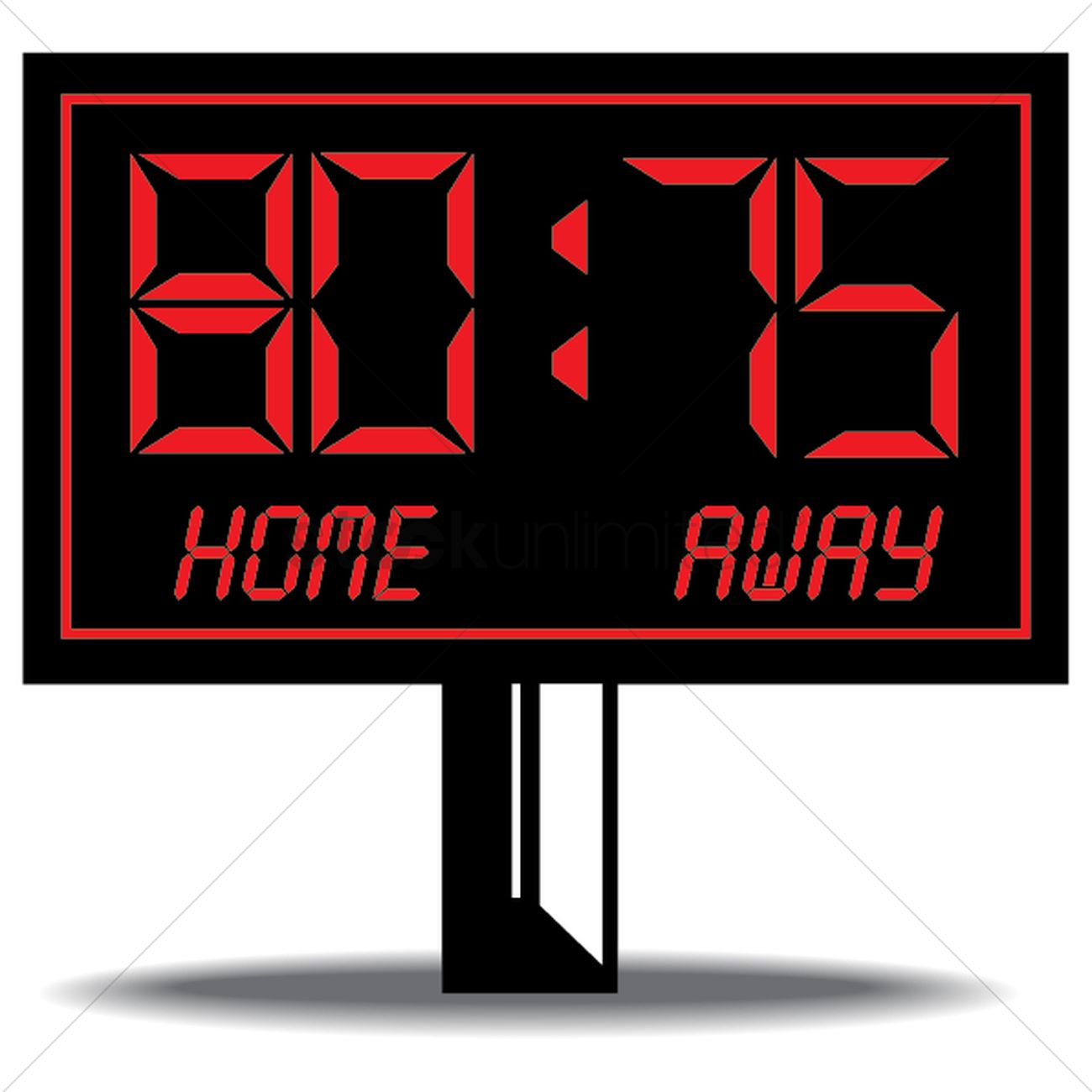 1300x1300 Basketball Scoreboard Vector Image