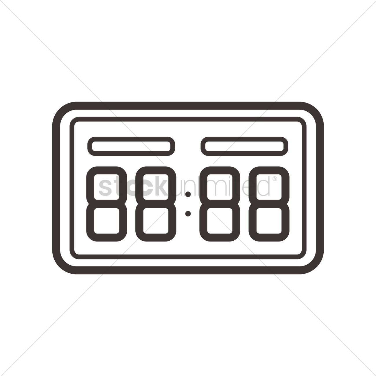 1300x1300 Basketball Scoreboard Vector Image