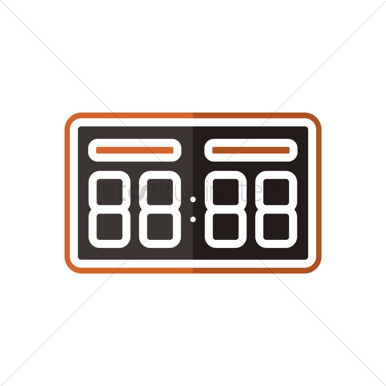 1300x1300 Basketball Scoreboard Vector Image