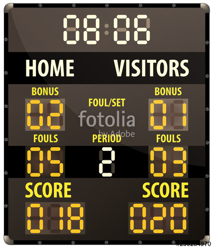 429x500 Basketball Scoreboard Stock Image And Royalty Free Vector